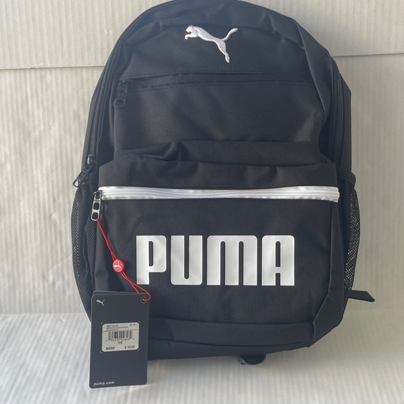 PUMA Meridian Jr. Backpack 16” Black and White - Picture 4 of 8
